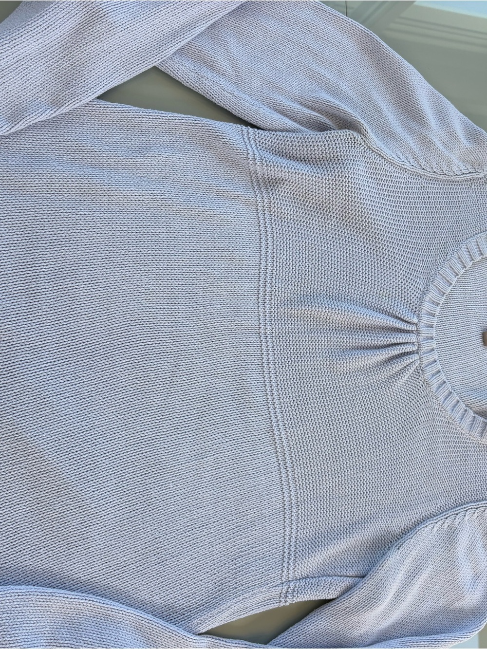 J. Jill Pale Blue Knit Long-Sleeve Sweater